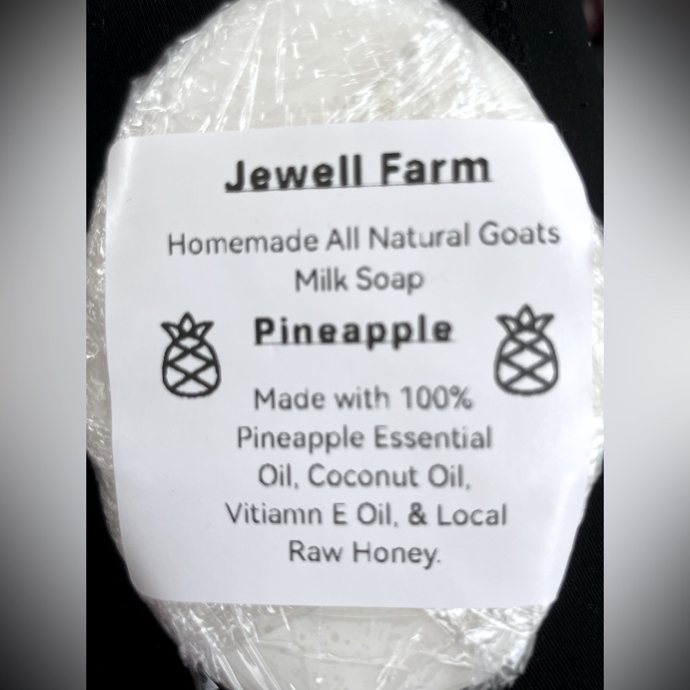 Handmade Pineapple Goats Milk Soap - White